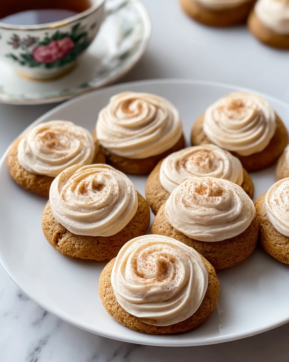 Soft Pumpkin Cookies with Cinnamon Frosting Recipe - Recipe Image
