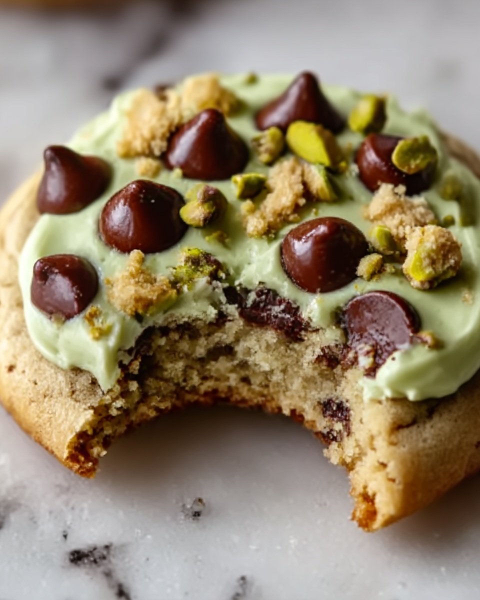 Pistachio Cream Chocolate Chip Cookies Recipe - Recipe Image