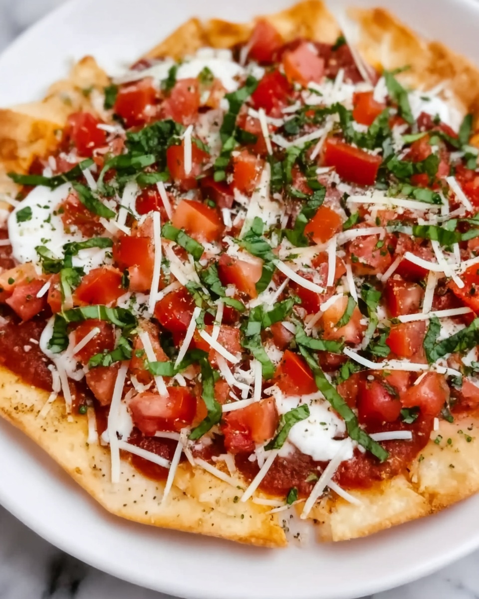 Bruschetta Dip with Feta, Cream Cheese, and Fresh Basil Recipe - Recipe Image