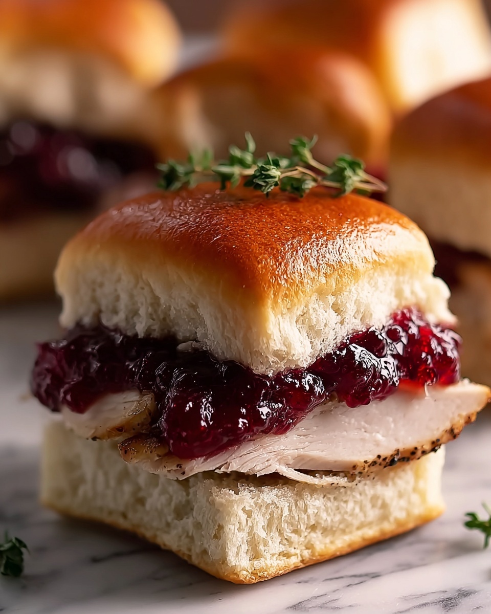 Baked Cranberry Turkey Sliders Recipe - Recipe Image