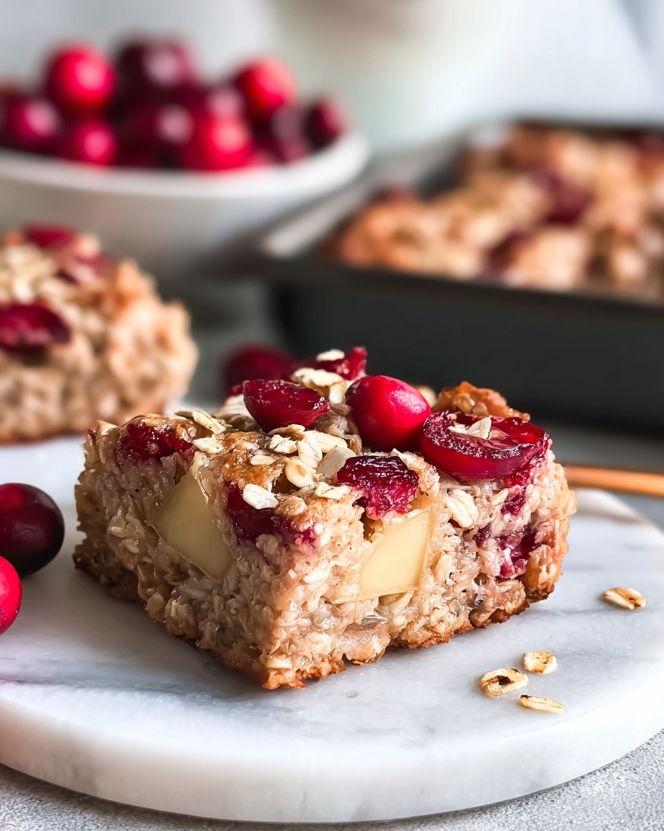 Apple Cranberry Baked Oatmeal Recipe - Recipe Image