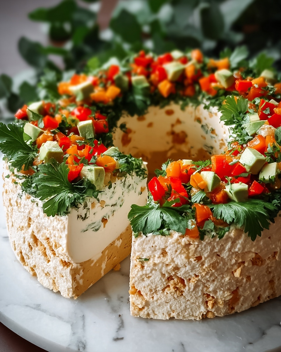Christmas Taco Cheese Ball Wreath Recipe - Recipe Image
