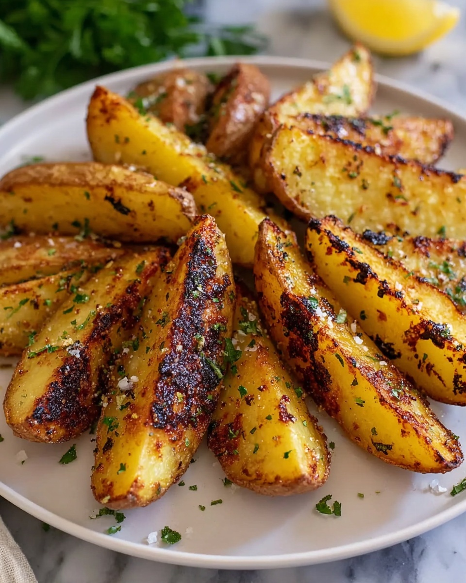 Grilled Herb-Marinated Potato Wedges Recipe - Recipe Image