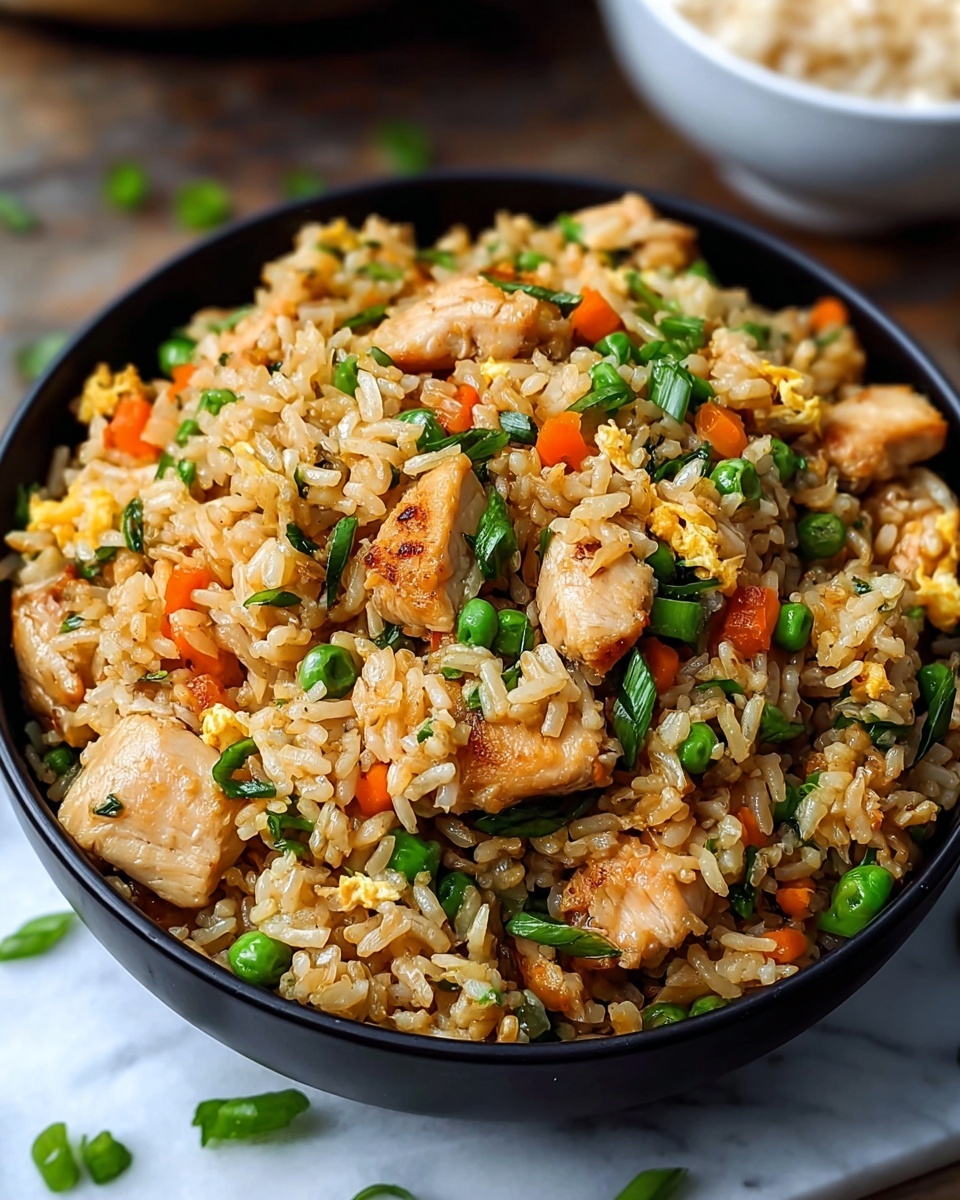 High-Protein Crispy Garlic Chicken Fried Rice Recipe - Recipe Image