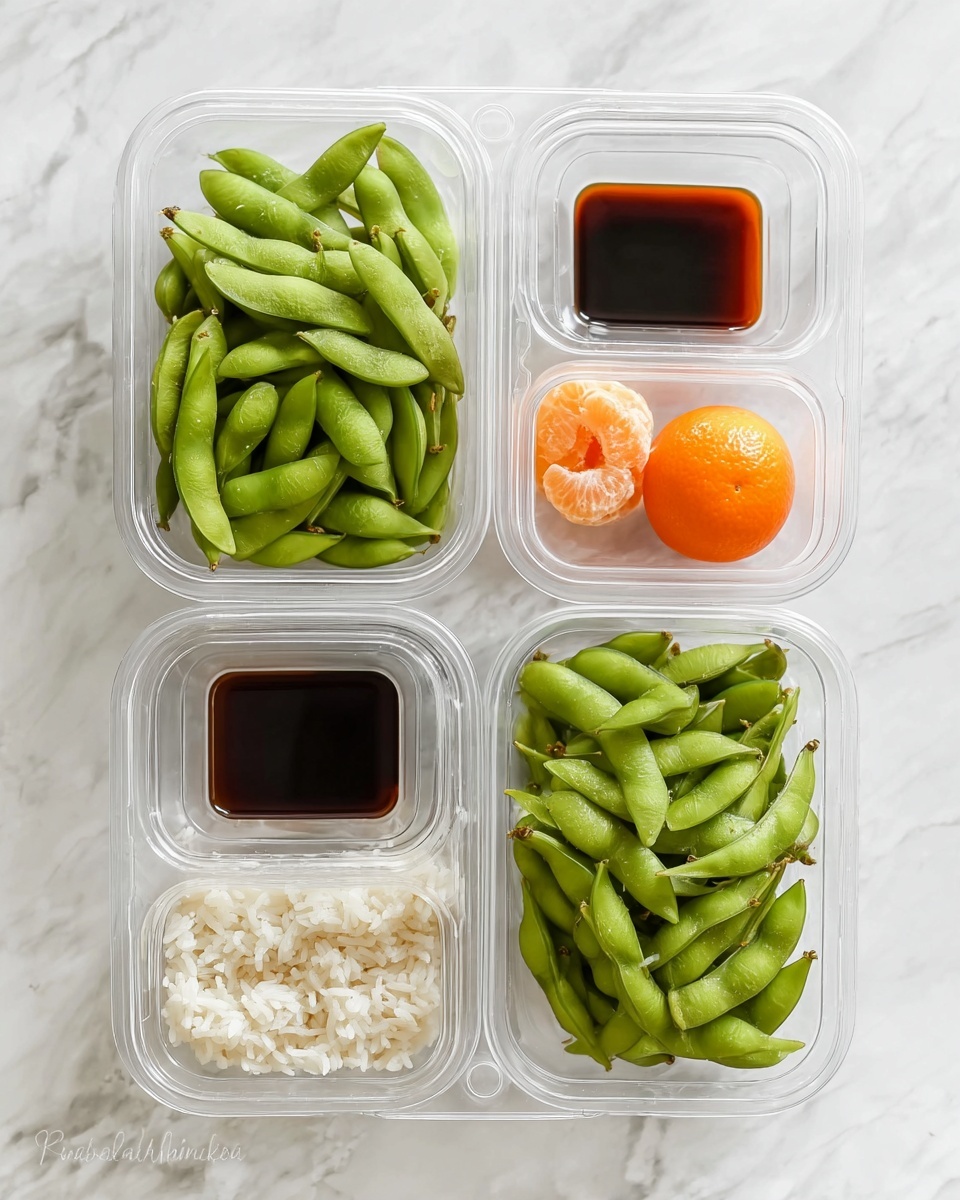 Edamame and White Rice Lunchbox Bowl Recipe - Recipe Image