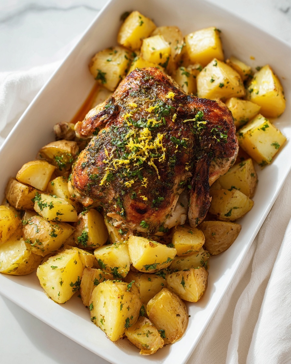 Baked Lemon Chicken and Potatoes Recipe - Recipe Image