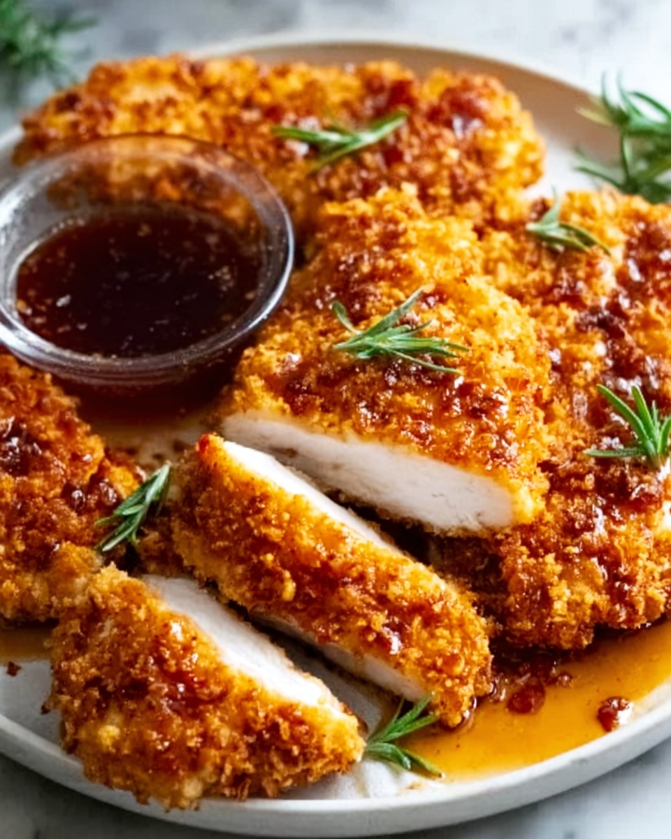 Golden Crunchy Hot Honey Chicken Recipe - Recipe Image