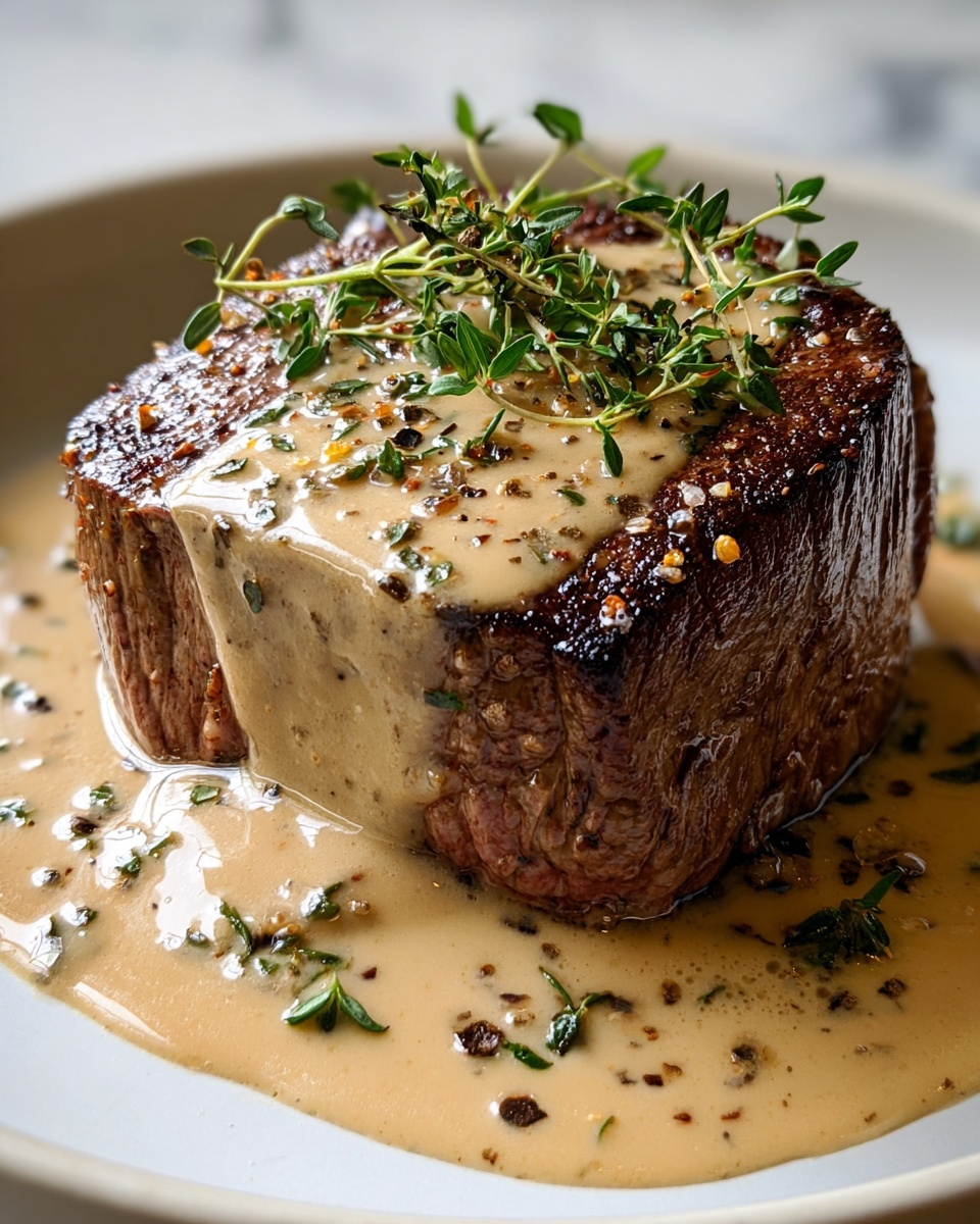 Creamy Garlic Sauce Steak Recipe - Recipe Image