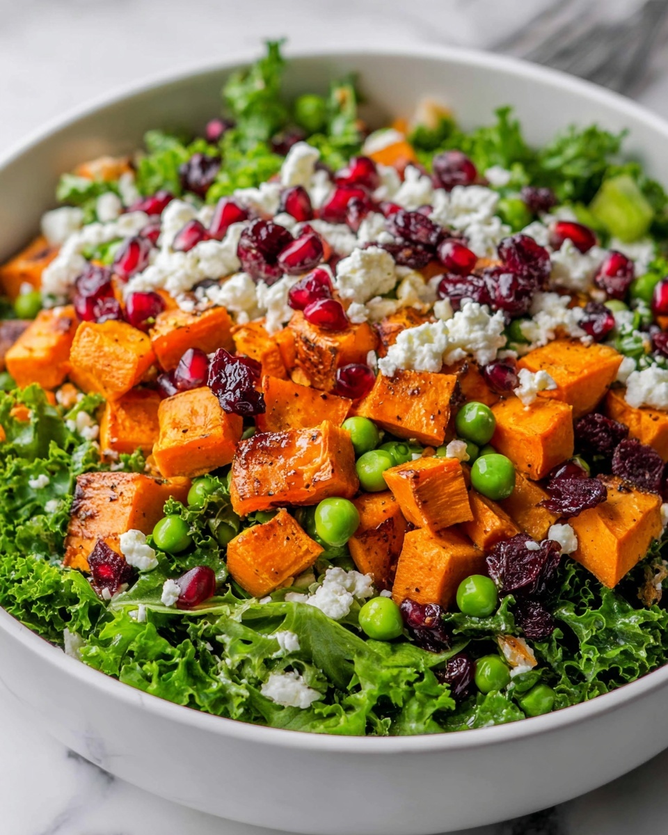 Fresh Roasted Sweet Potato Salad with Red Bell Pepper, Cucumber, and Lemon Honey Dressing Recipe - Recipe Image