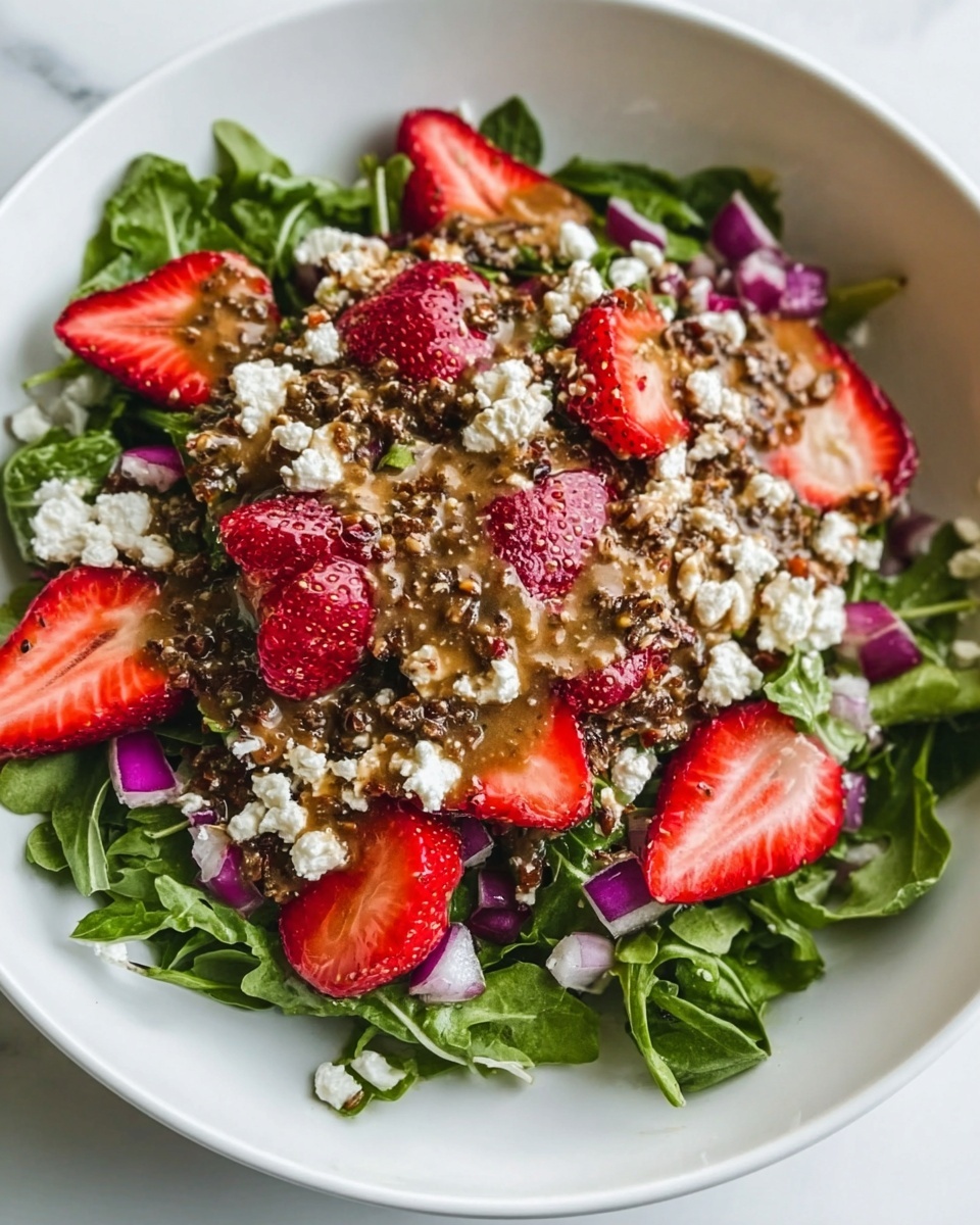 Fresh Strawberry Salad With Honey Vinaigrette Recipe - Recipe Image