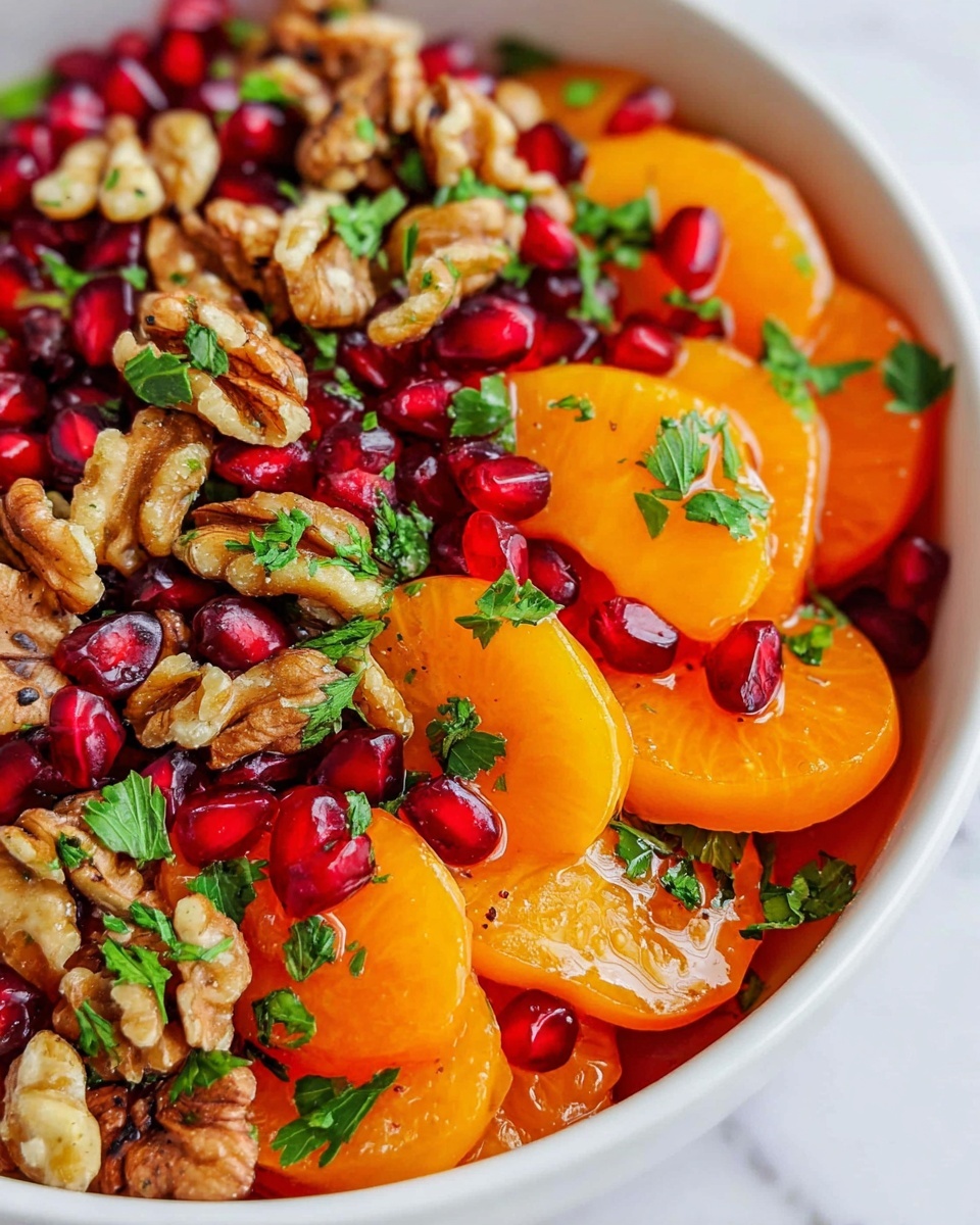 Fresh Persimmon Pomegranate Salad Recipe - Recipe Image