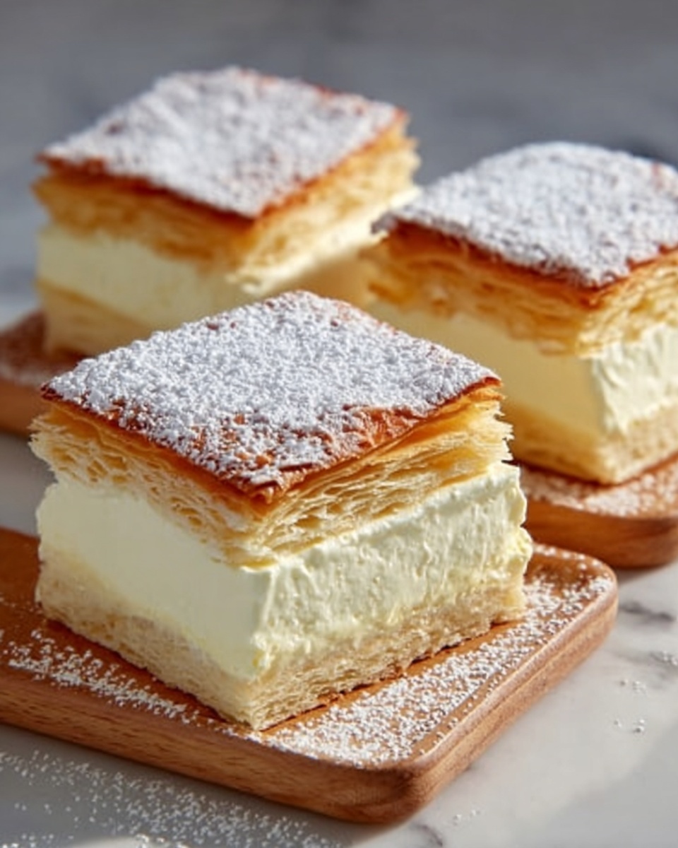 Vanilla Custard Cream Squares Recipe - Recipe Image