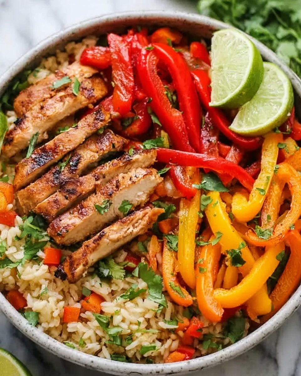 Chicken Fajita Rice Bowl (One Pan) Recipe - Recipe Image