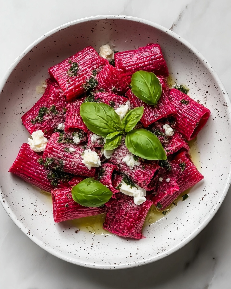 Creamy Beetroot and Feta Pasta Delight Recipe - Recipe Image