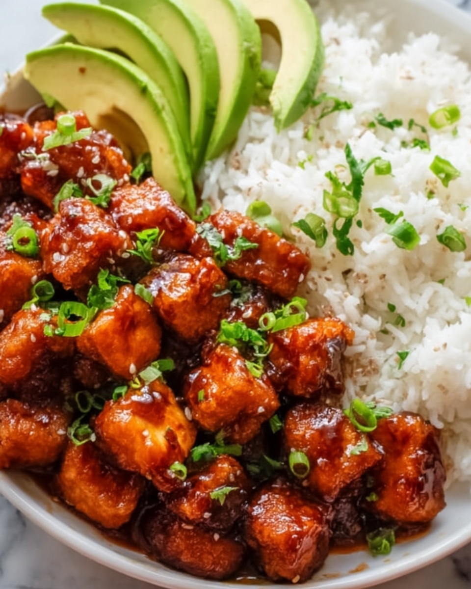 Hot Honey Chicken Bowls with Roasted Zucchini, Summer Squash, and Avocado Recipe - Recipe Image