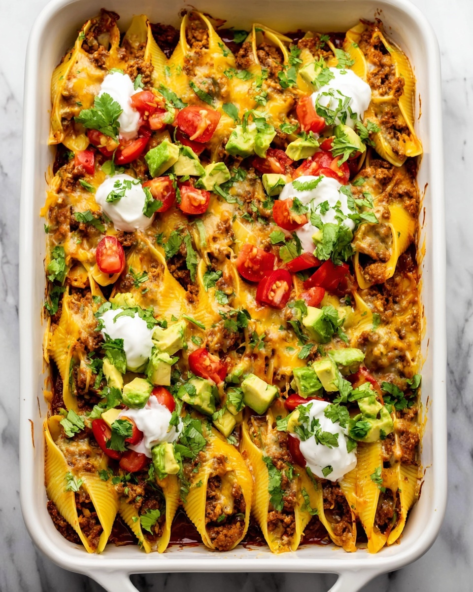 Taco Stuffed Shells Recipe - Recipe Image