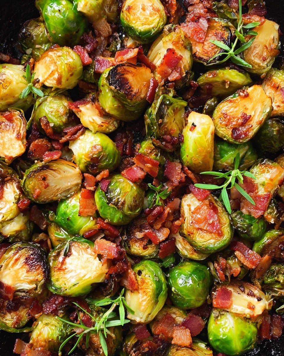 Crispy Bacon Brussels Sprouts Skillet Recipe - Recipe Image