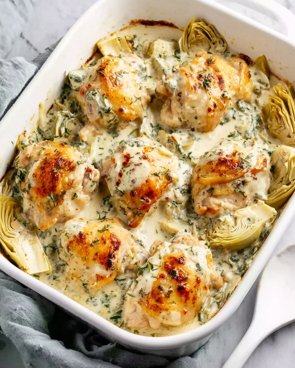 Healthy Spinach Artichoke Chicken Bake Recipe - Recipe Image