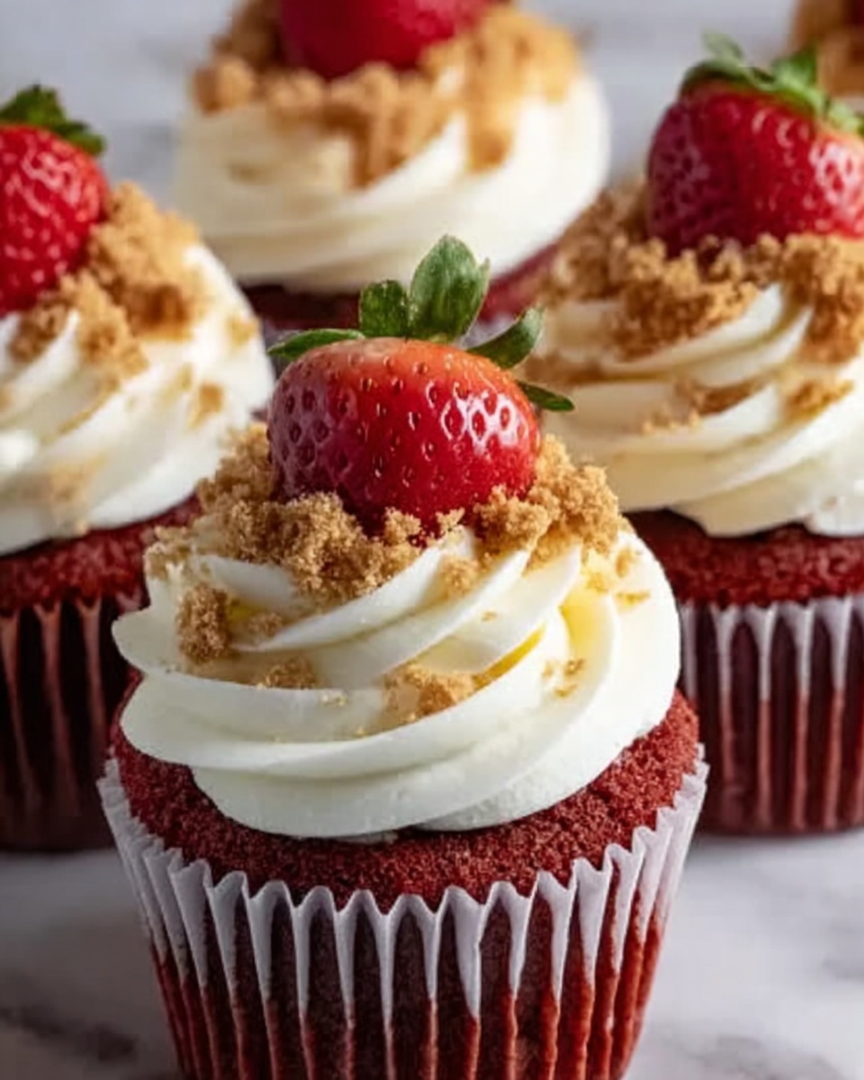 Red Velvet Cheesecake Cupcakes Recipe - Recipe Image