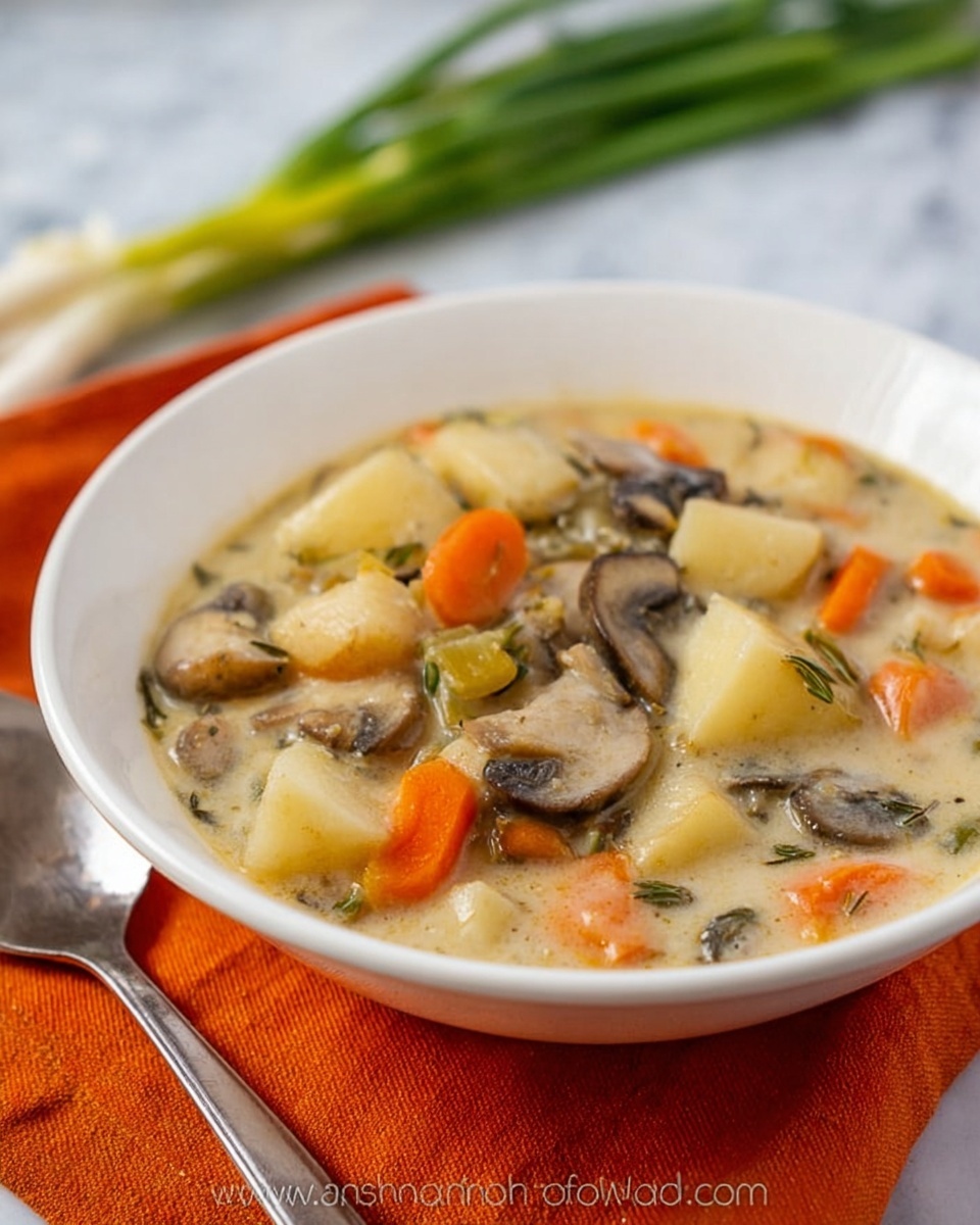 Russian Mushroom and Potato Soup Recipe - Recipe Image