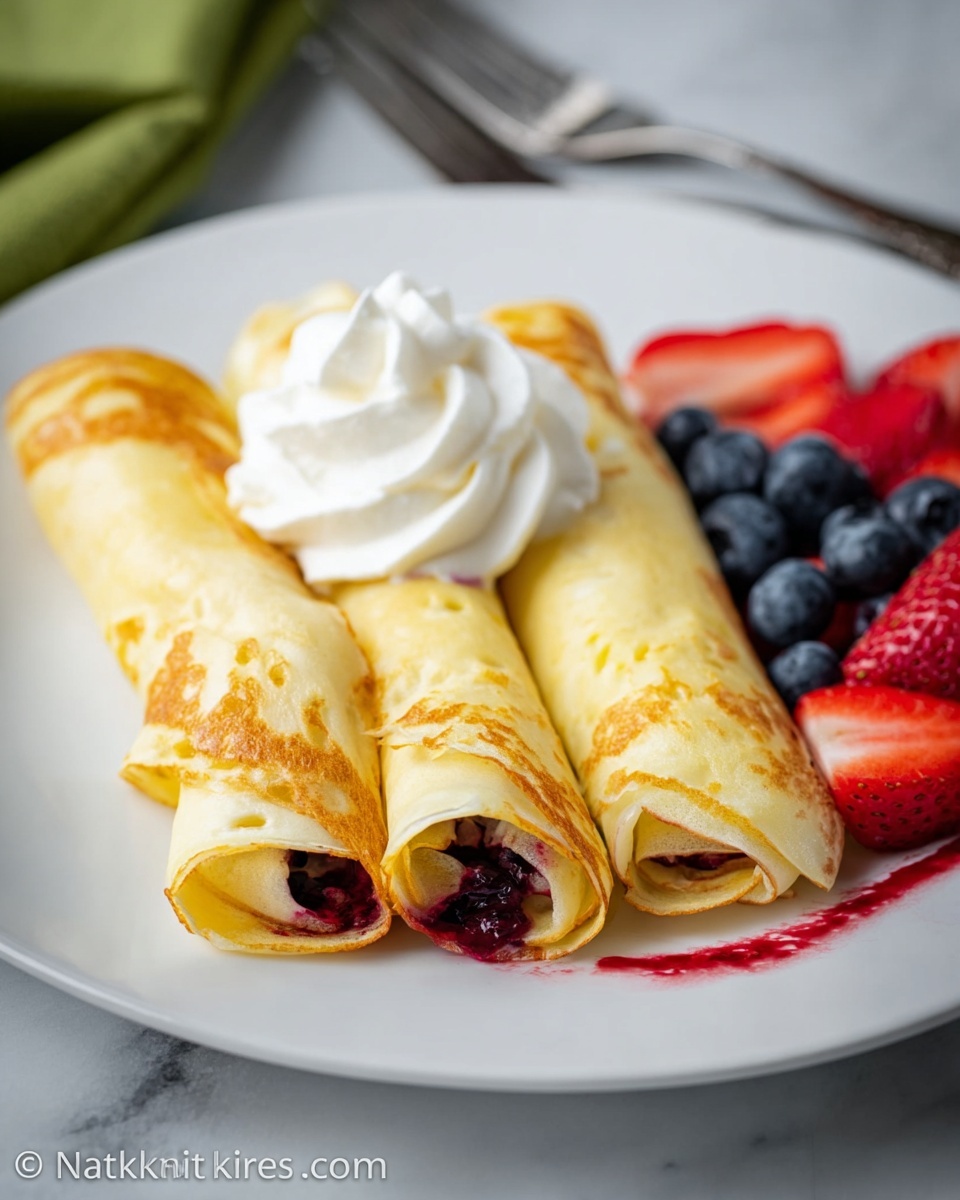 Nalesniki with Cheese and Raisins (Russian Crepes) Recipe - Recipe Image