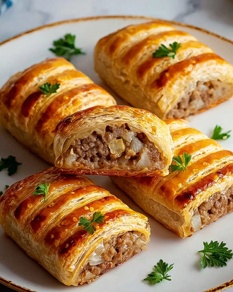 French Onion Sausage Rolls Recipe - Recipe Image