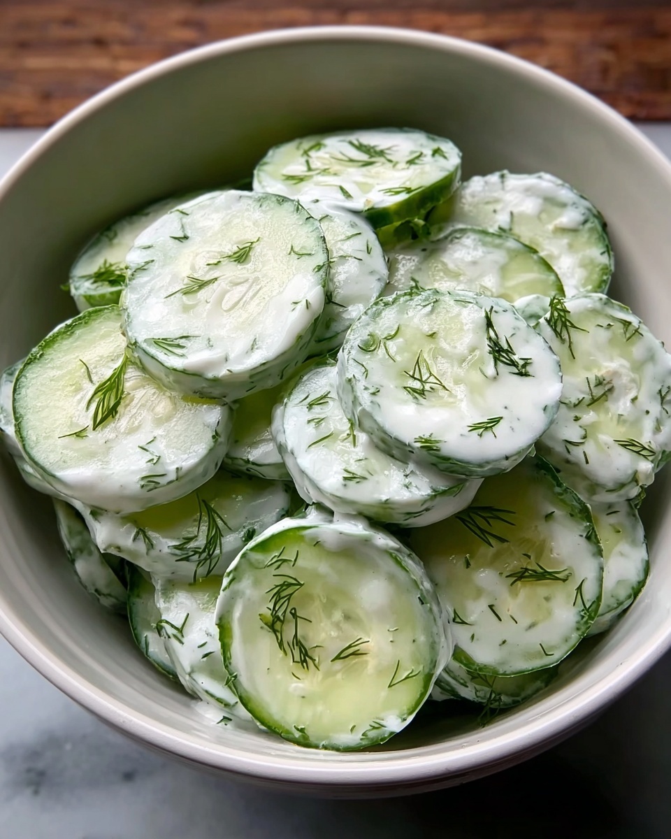 Creamy Cucumber Salad – A Refreshing Summer Side Dish Recipe - Recipe Image