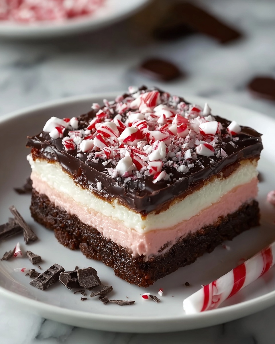 Chocolate Peppermint Lasagna: A Festive No-Bake Holiday Dessert Recipe - Recipe Image