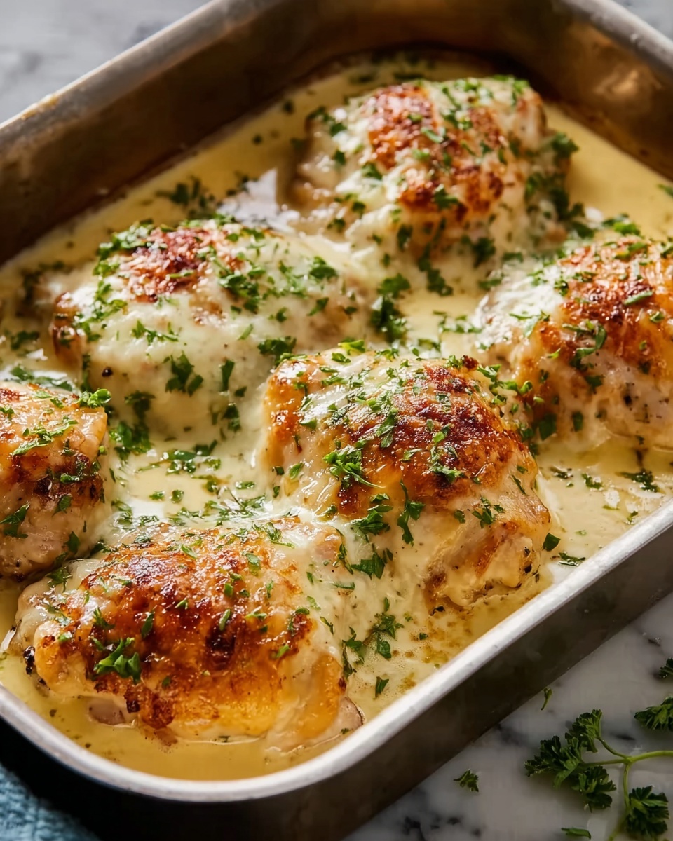 Rich & Comforting Smothered Cheesy Sour Cream Chicken Recipe - Recipe Image