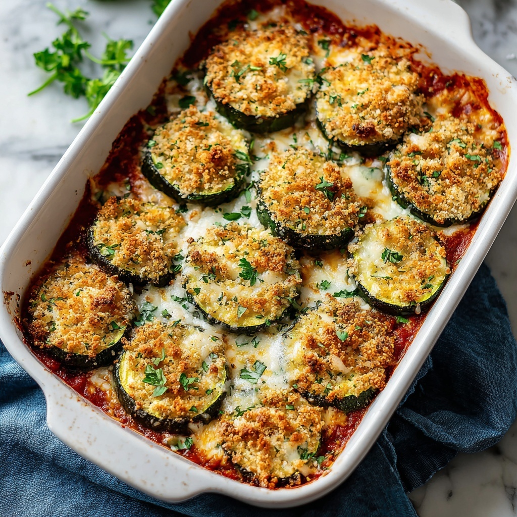 Three Cheese Zucchini Parmesan Recipe - Recipe Image