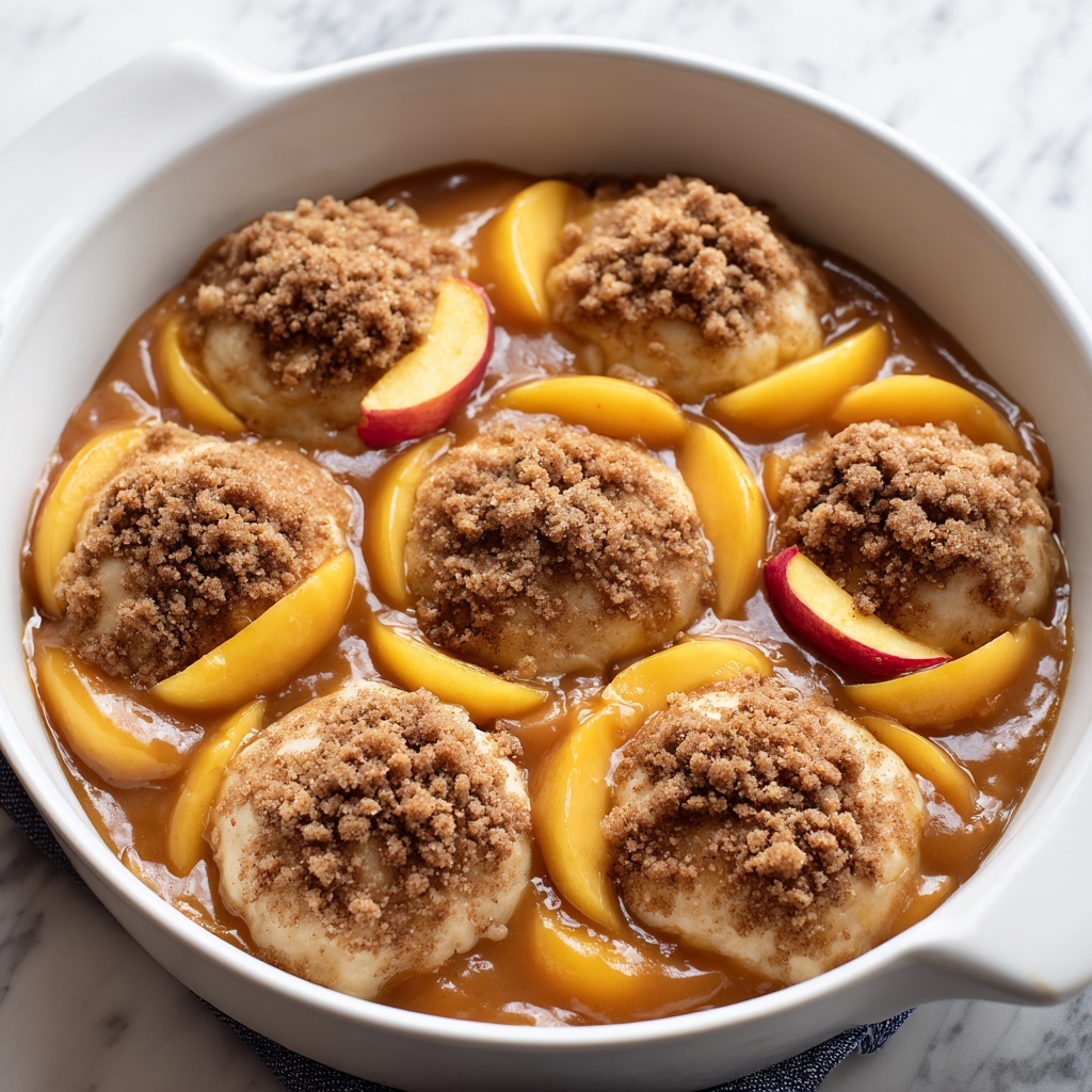Peach Cobbler Cinnamon Rolls Recipe - Recipe Image