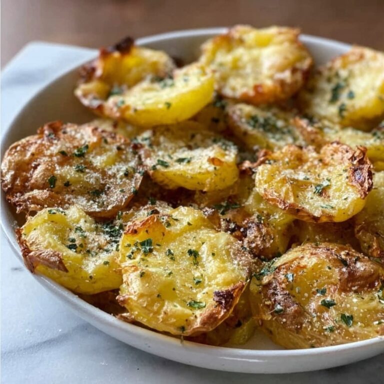 Garlic Parmesan Smashed Potatoes Recipe