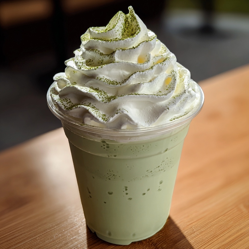 Creamy Matcha Frappe Recipe - Recipe Image