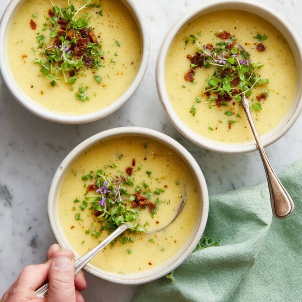 Creamy Homemade Potato Soup Recipe - Recipe Image