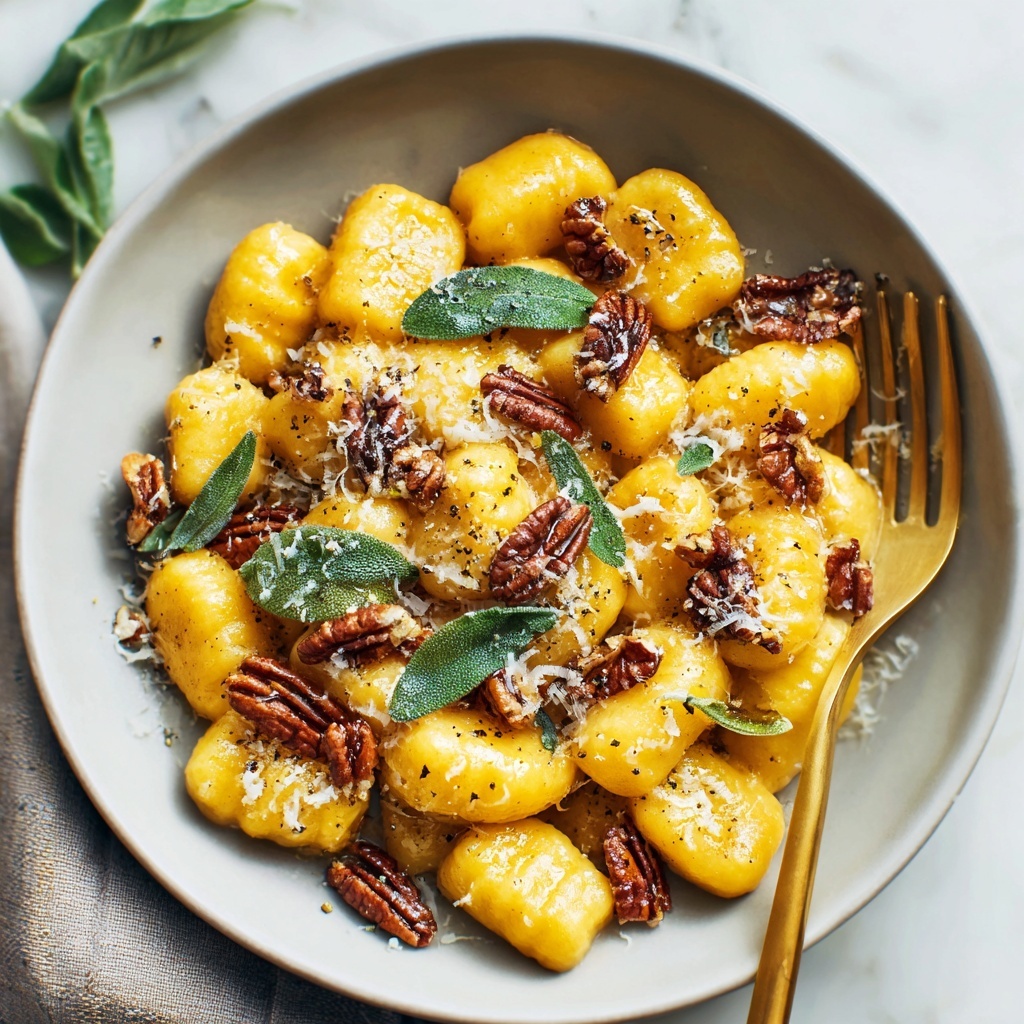 Butternut Squash Gnocchi with Brown Butter Sage Pecan Sauce Recipe - Recipe Image
