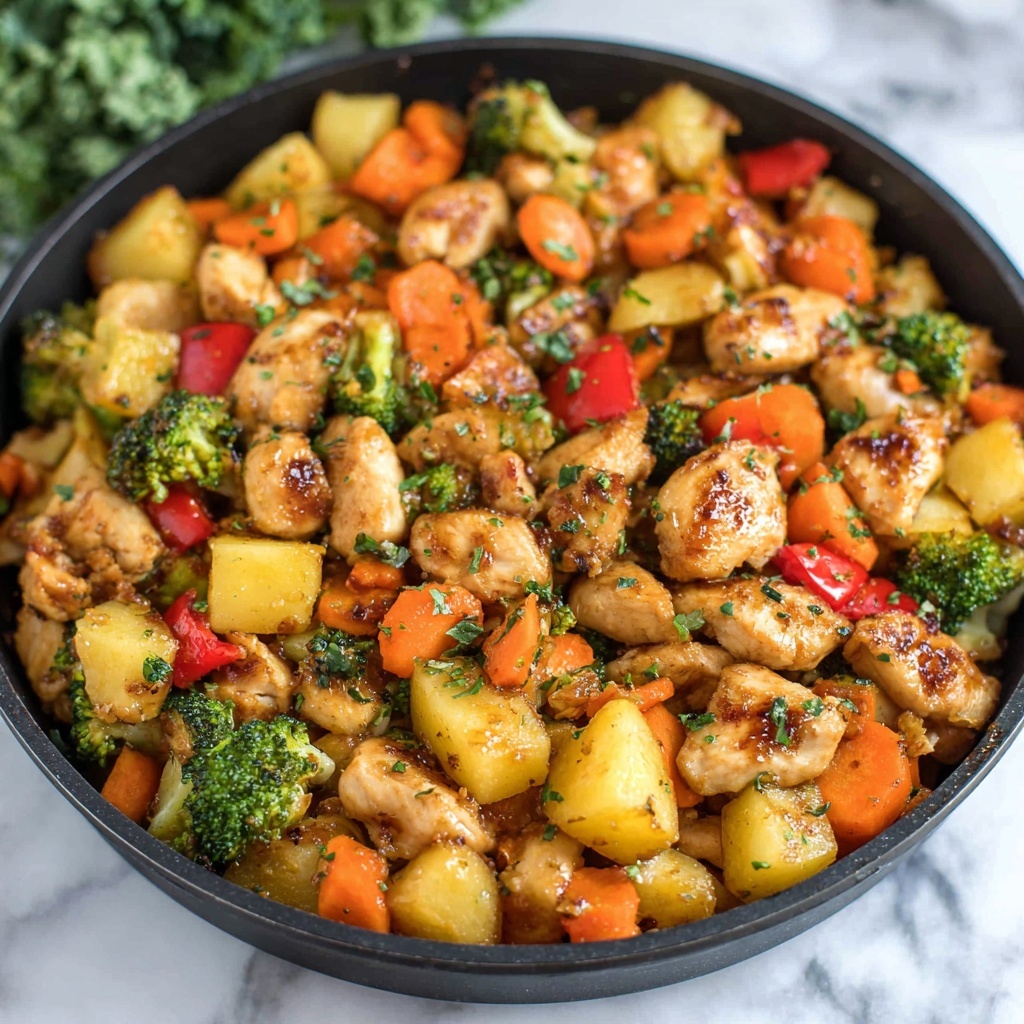 Easy One Pan Chicken and Veggies Recipe - Recipe Image