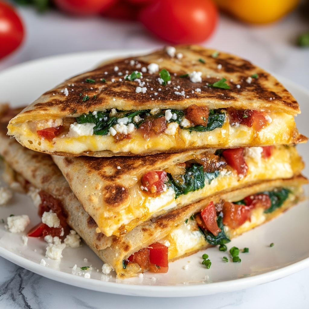 Spinach and Feta Quesadillas Recipe - Recipe Image