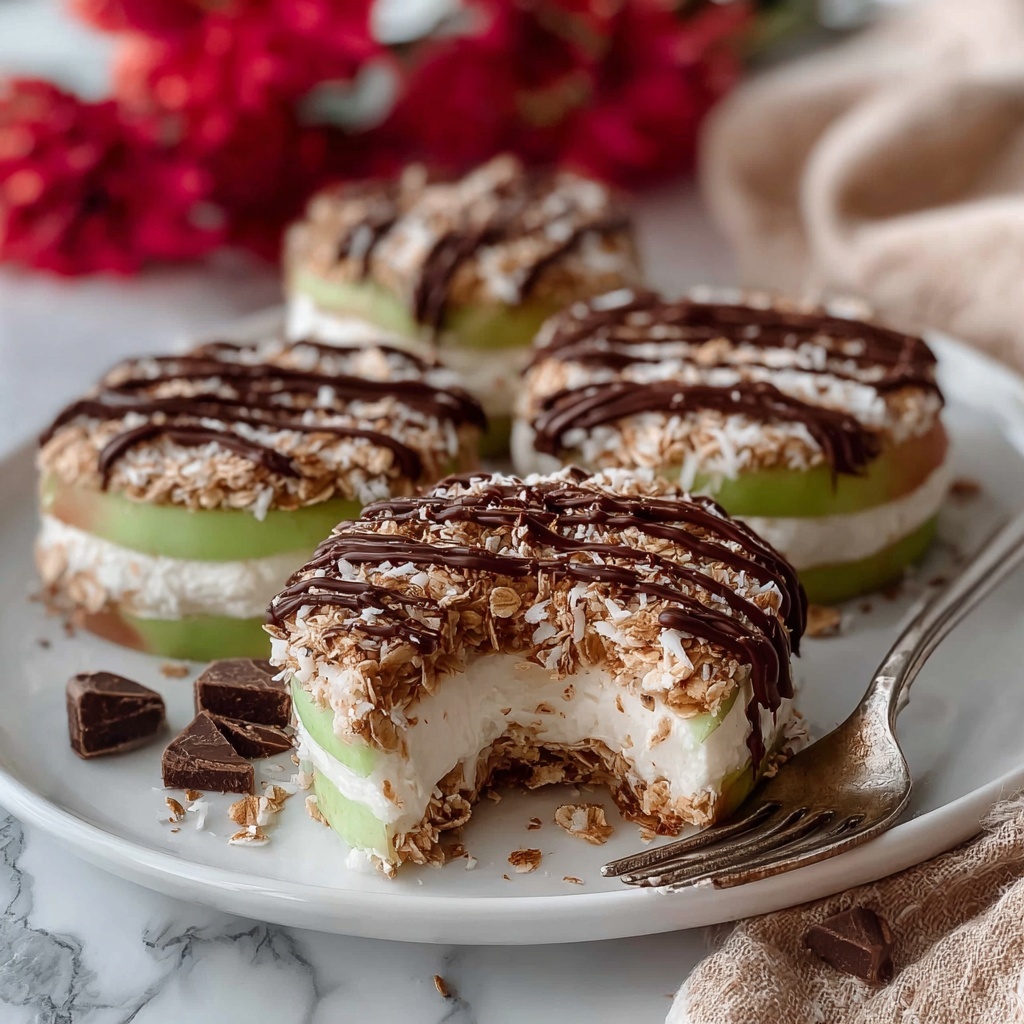 Samoa Apple Slices: Fried Apples with Caramel, Coconut, and Chocolate Recipe - Recipe Image