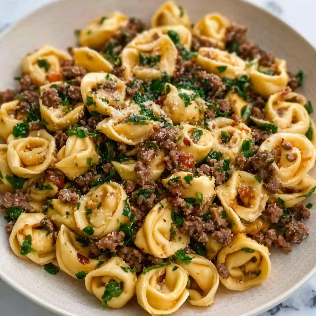 Garlic Butter Beef Tortellini Recipe - Recipe Image