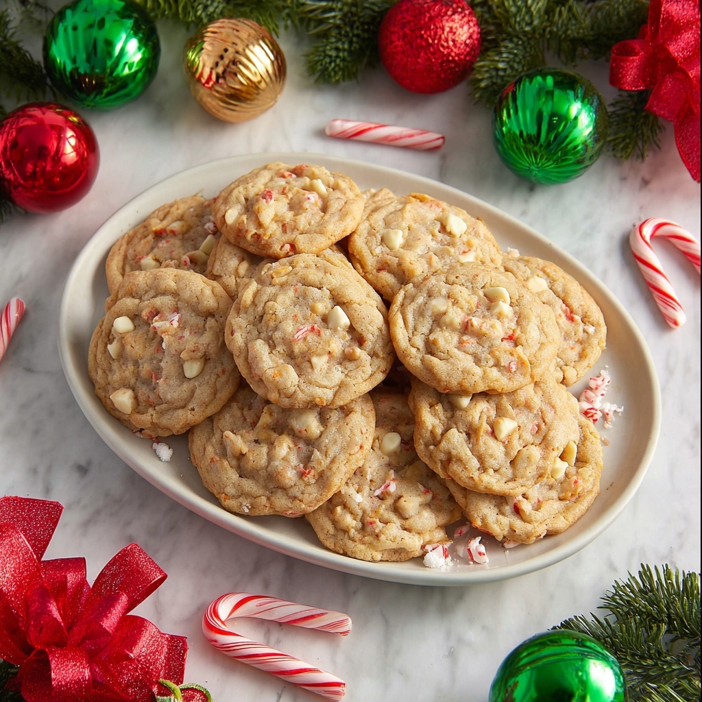 White Chocolate Candy Cane Cookies Recipe - Recipe Image