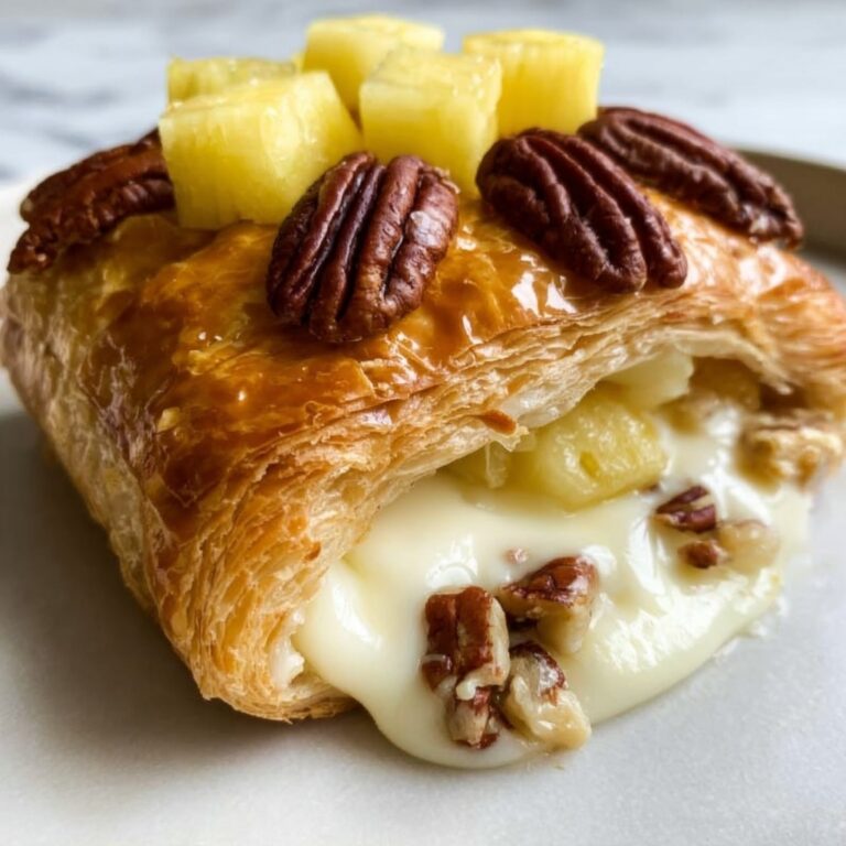 Baked Brie En Croute with Caramelized Apples, Pecans, and Honey Recipe
