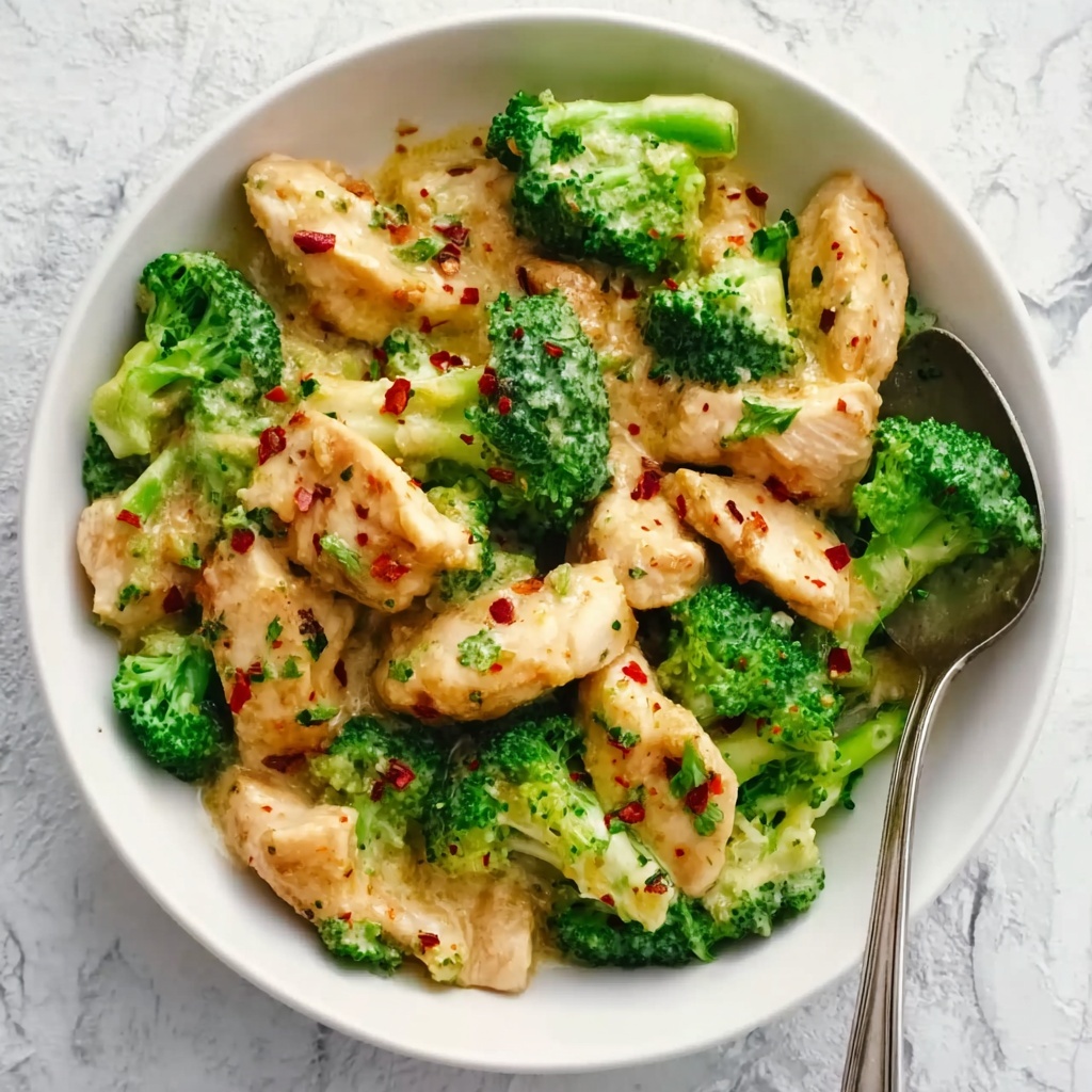 Garlic Chicken with Broccoli, Spinach, and Creamy Mozzarella Recipe - Recipe Image