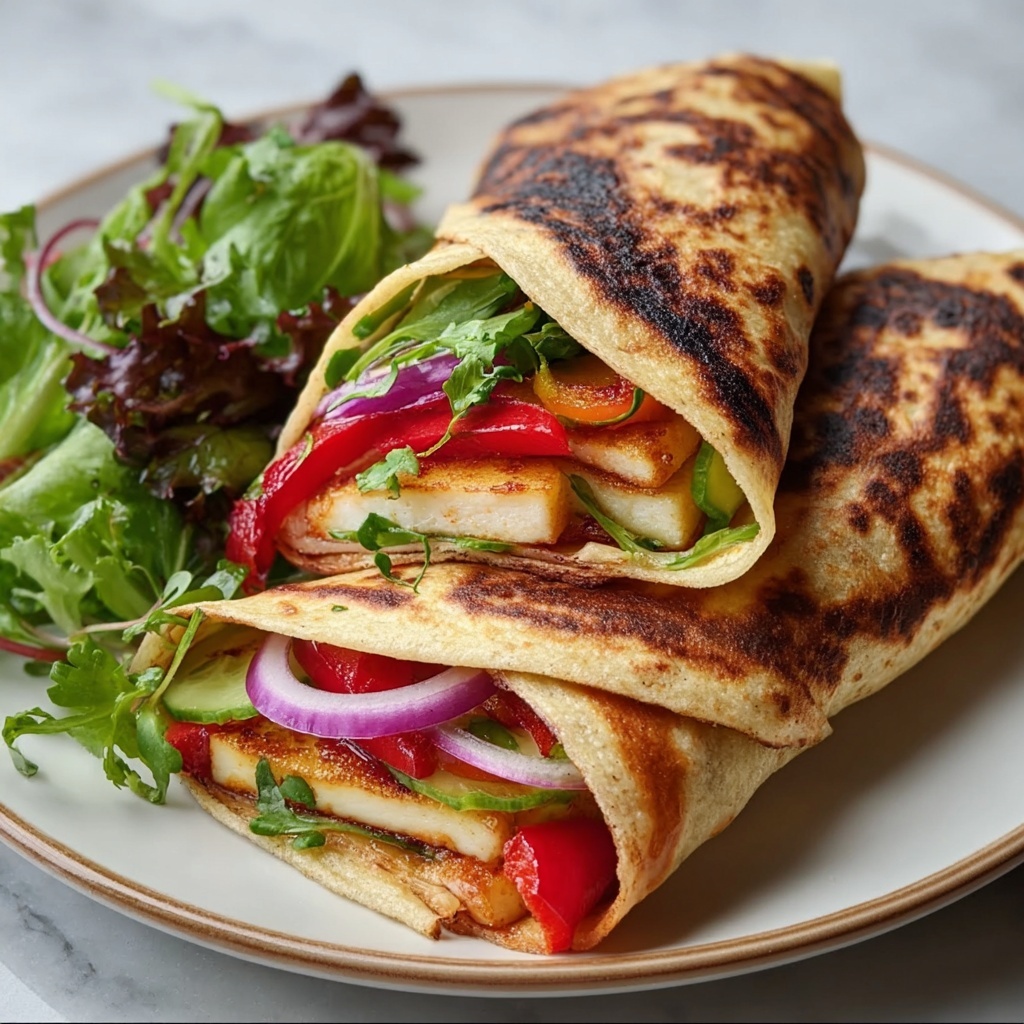 Sweet Chili Halloumi Wraps Recipe - Recipe Image