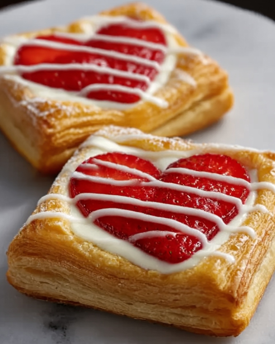 Strawberry Puff Pastry Hearts Recipe - Recipe Image