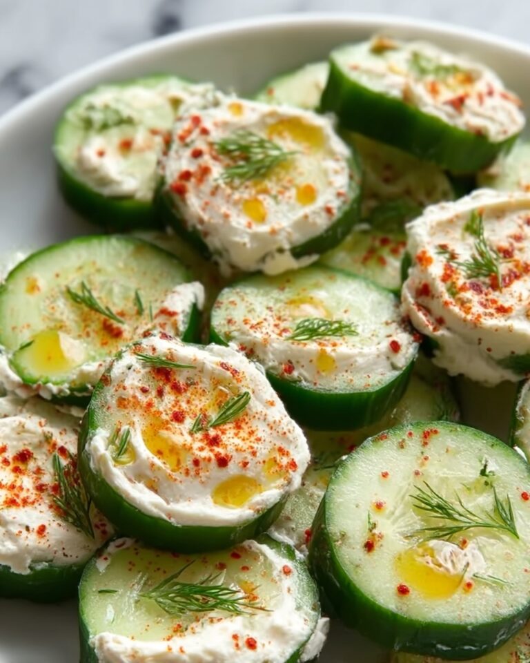 Cool Cucumber Hummus Bites with Paprika and Dill Recipe