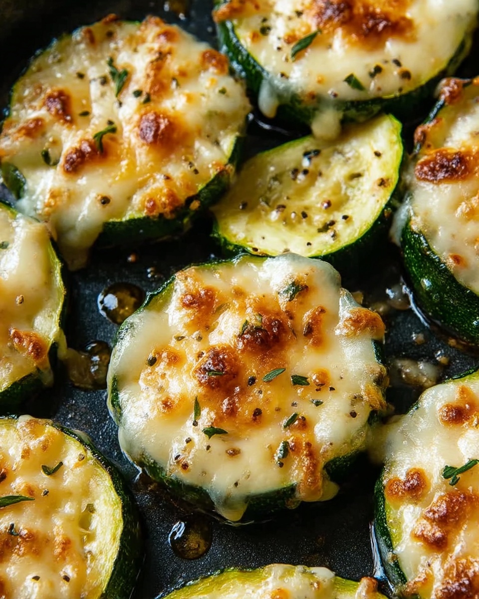 Cheesy Garlic Zucchini Steaks Recipe - Recipe Image
