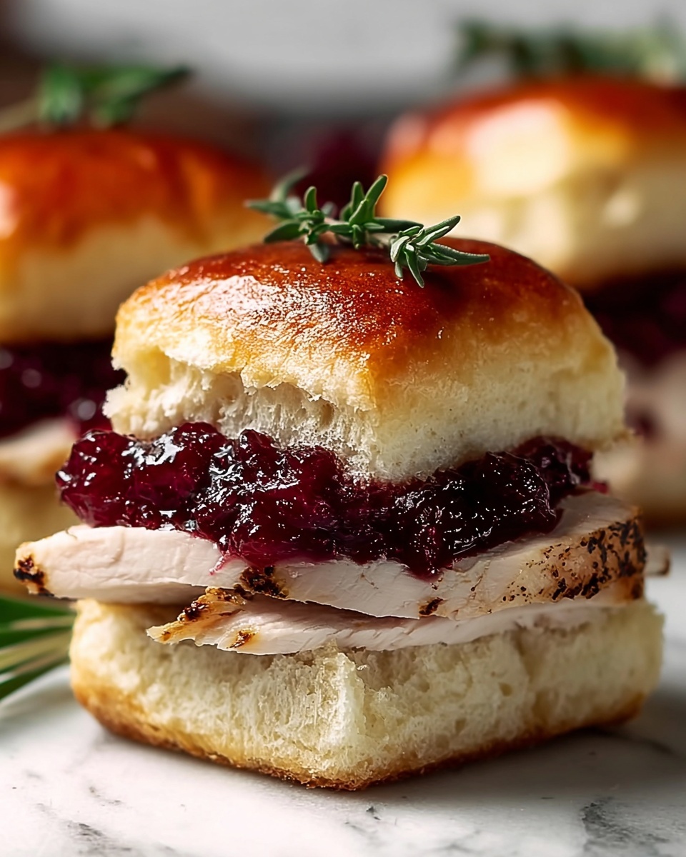 Baked Cranberry Turkey Sliders Recipe - Recipe Image