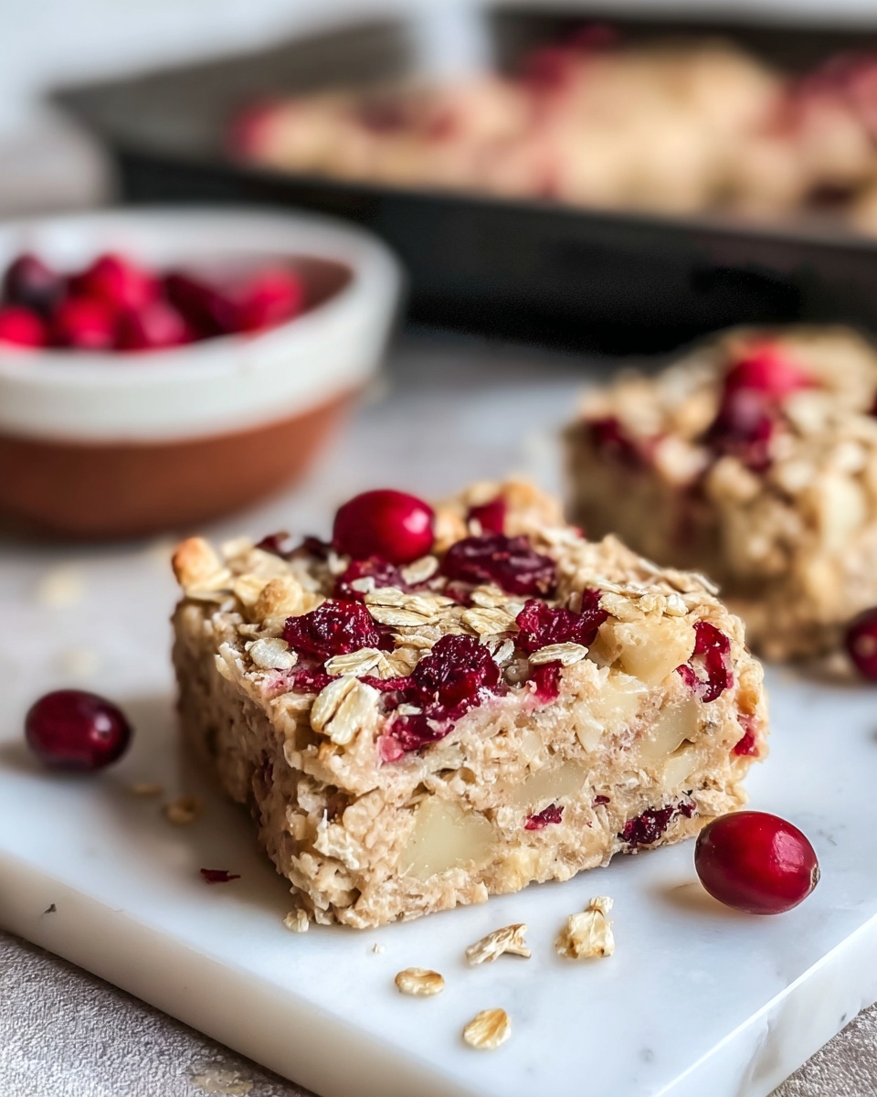 Apple Cranberry Baked Oatmeal Recipe - Recipe Image