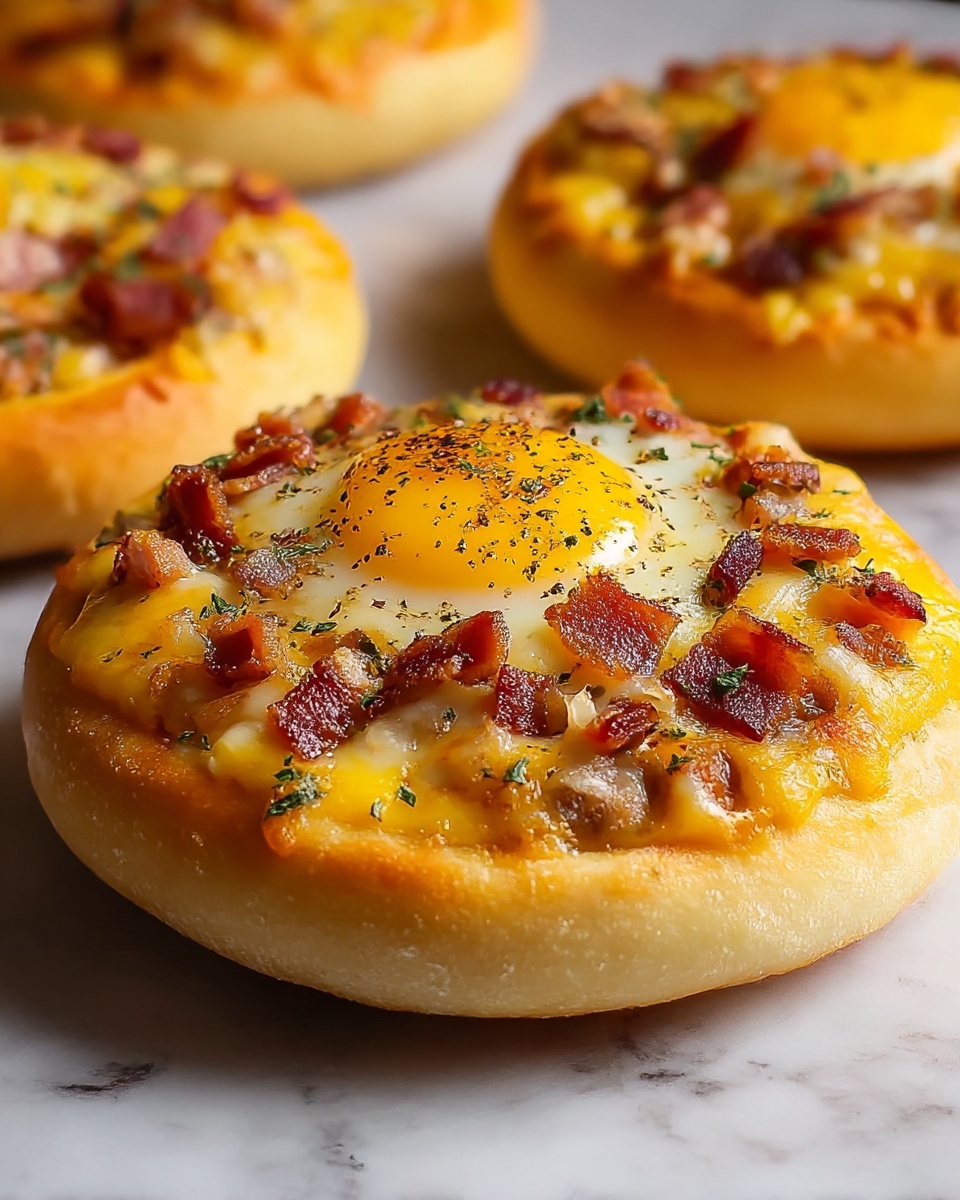 English Muffin Breakfast Pizza Recipe - Recipe Image