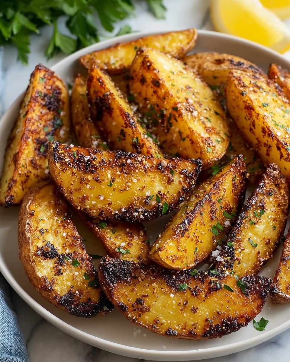 Grilled Herb-Marinated Potato Wedges Recipe - Recipe Image